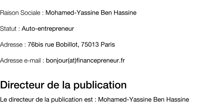 Coordonnées éditeur