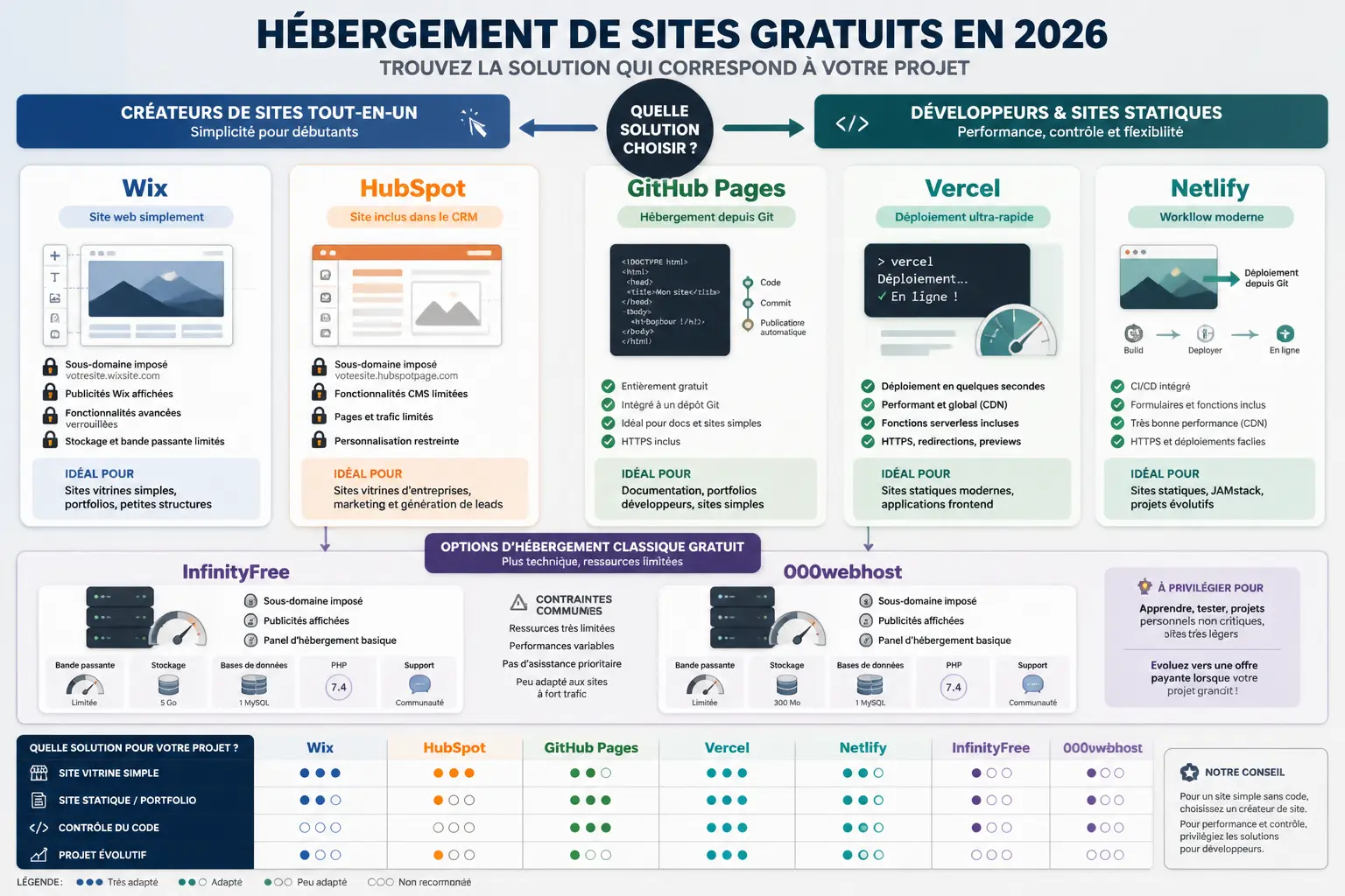 Quel est le meilleur hébergeur gratuit en 2026 ?