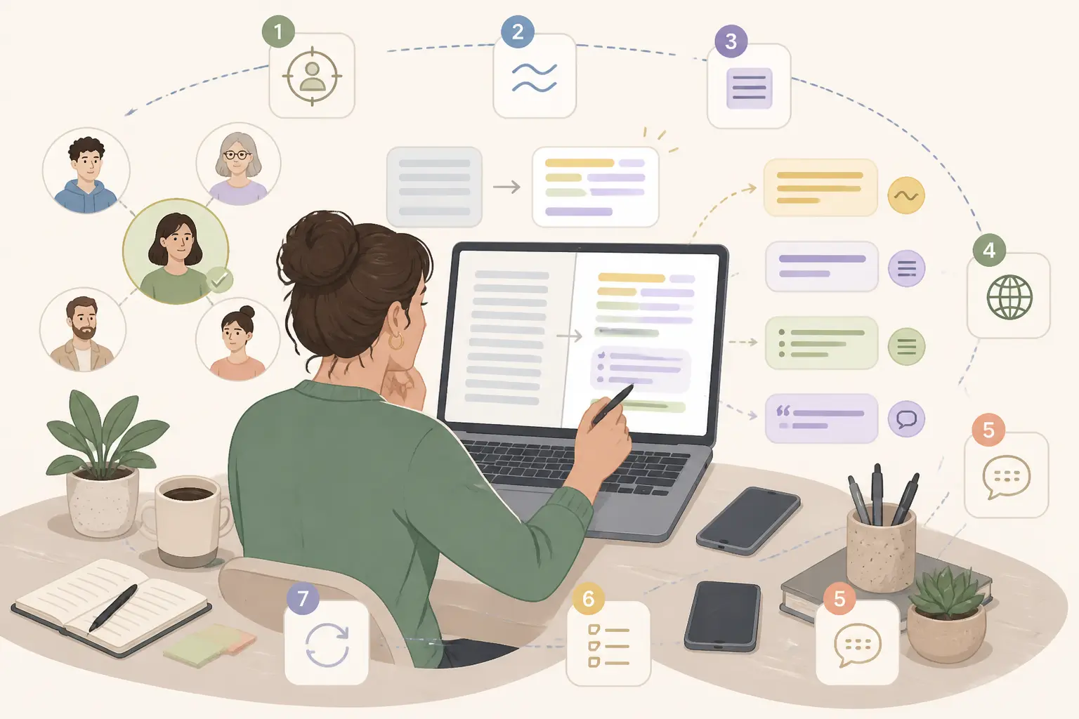 Comment humaniser un texte IA sans outil : la méthode en 7 retouches