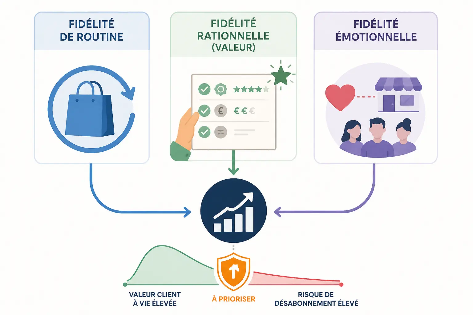 Les 3 formes de fidélité et les clients à traiter en priorité