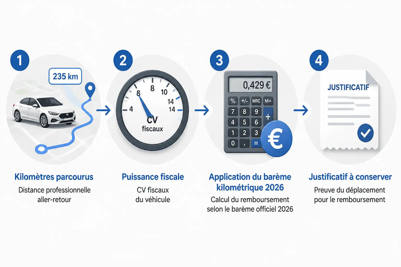 Comment calculer le remboursement avec le barème kilométrique 2026