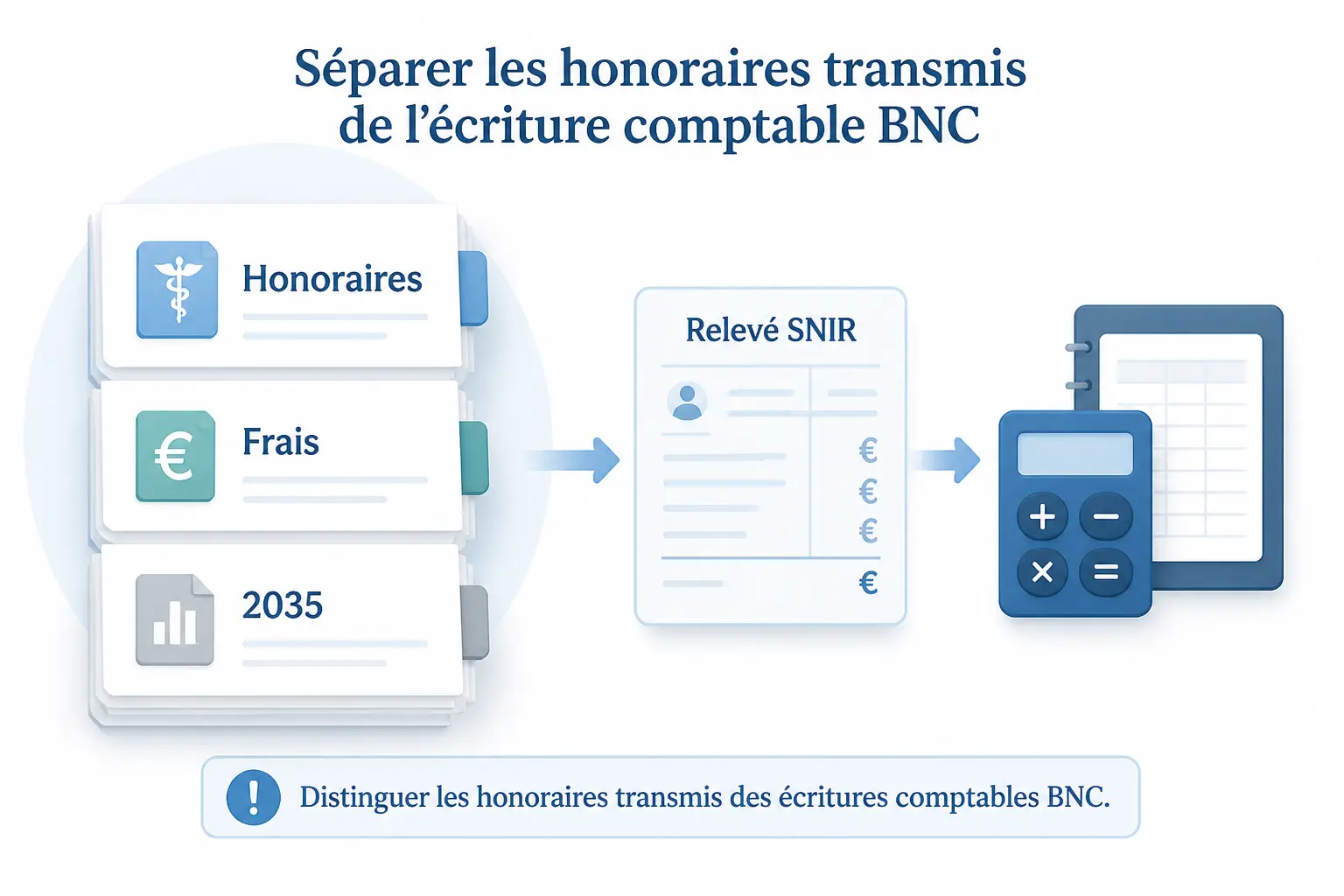 Lire le SNIR sans mélanger honoraires, frais et déclaration 2035
