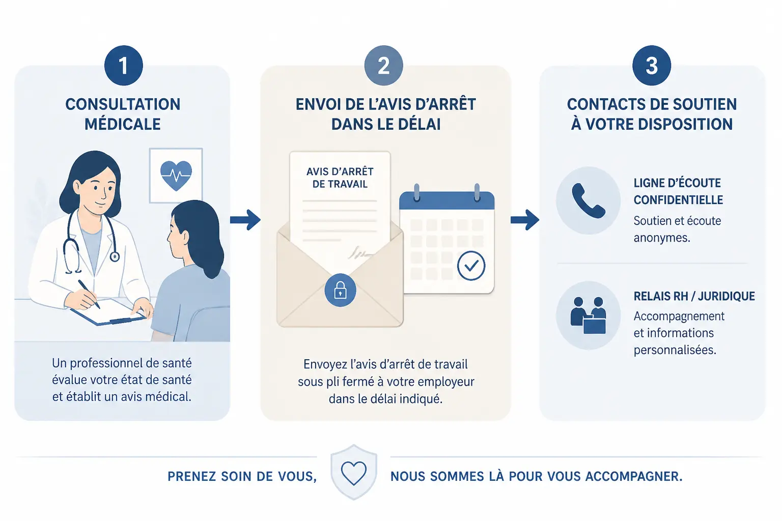 Comment obtenir un arrêt de travail : étapes, délais et bons interlocuteurs