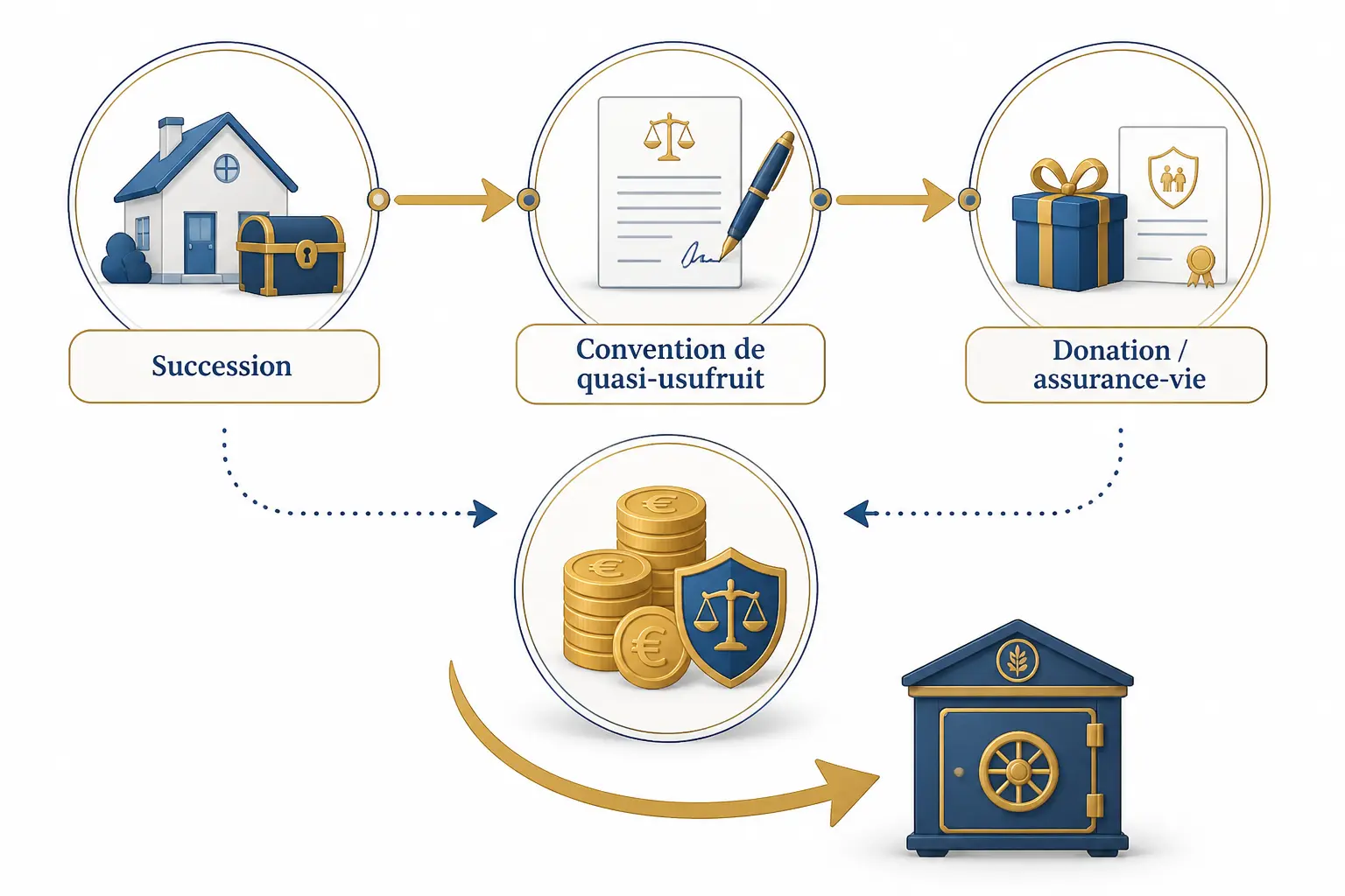 Comment ce droit naît en pratique : succession, convention ou donation