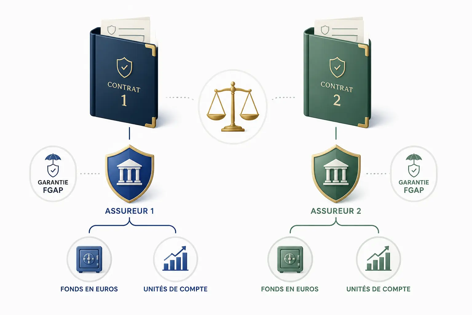 Peut on avoir plusieurs assurances vie : deux contrats, deux assureurs, fonds en euros et unités de compte, garantie FGAP