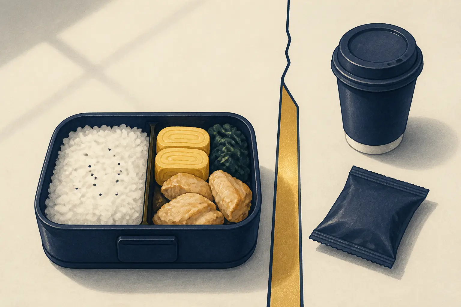 Frais réel repas gamelle : lunchbox sur bureau, repas maison simple et écart discret de coût lié au déjeuner hors domicile